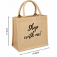 Natural Jute Cloth Handbag With Shop With Me (Set of 2)