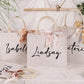 Personalized Bridesmaid Jute Tote with Name Scarf – Custom Beach Bag for Wedding & Bachelorette Gifts Pack of 50