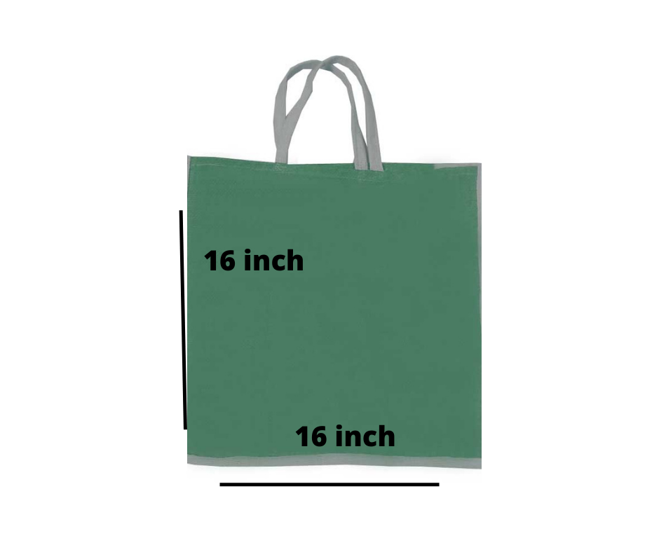 Natural handmade pure Green jute bag with Rectangular Shape (Set of 4)