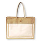 Jute Bag with Canvas Pocket – Burlap totes Reusable Shopping Bags for Women, Jute bag for grocery, Premium design with wooden button Jute bags for gifts
