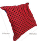 Handmakers Cotton Square Chair Pad Seat Cushion (18 inch X 18 Inch, Red)