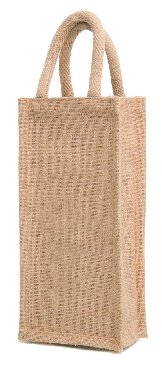 Handmakers Jute Beige Water Bottle bag for office (pack of 2)