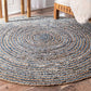 Handcrafted Jute rug showcasing a unique blend 