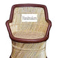 	 Natural Weaving Mudda Chair ith Rexine Covering