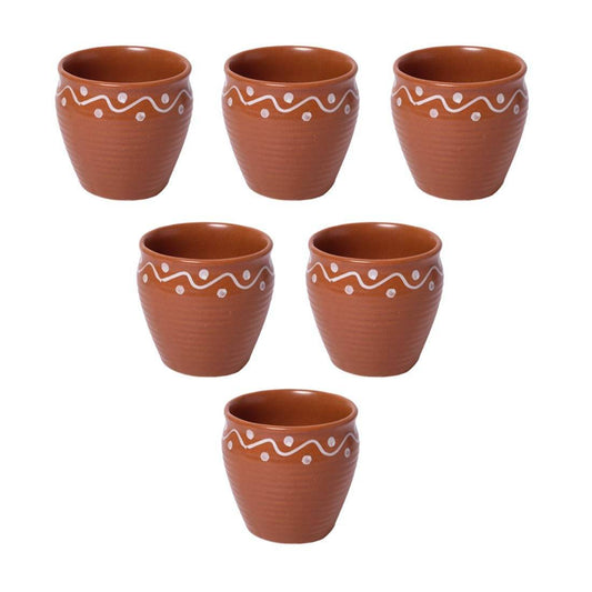 	 Round and Oval Shape Mix Tea Cup SET of 6 Pcs