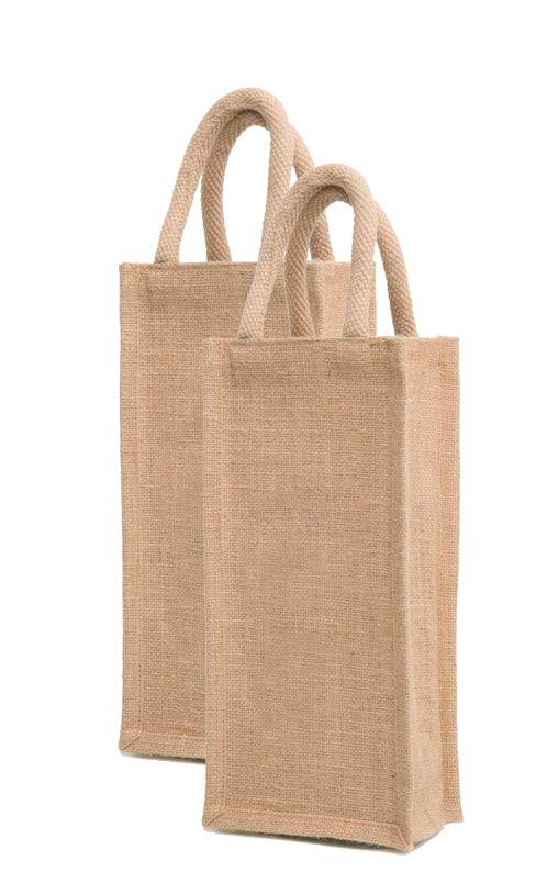 Handmakers Jute Beige Water Bottle bag for office (pack of 2)