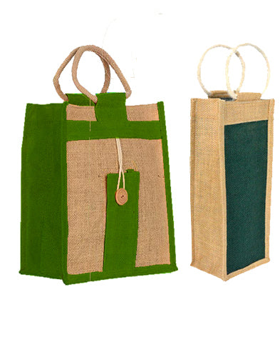 handmakers Sustainable Eco Jute Bag with Carry water bottle Bag