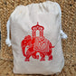 Handmakers Elephant Printed Cotton Potli Bag