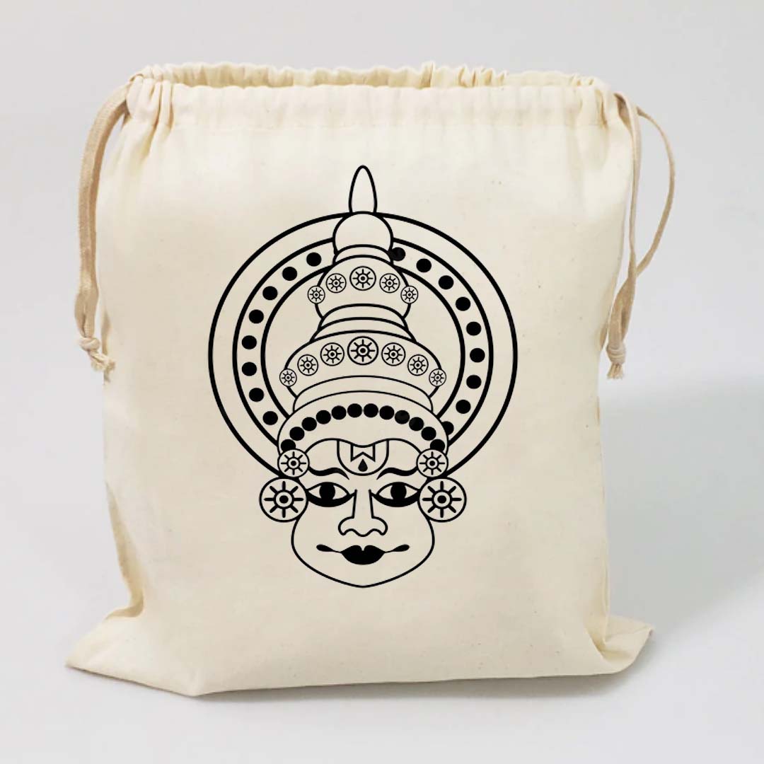 Handmakers Kathakali Cotton Potli Bag