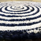 Jute Place Mats With White and Blue  SET of 4 Pcs- 30 CM
