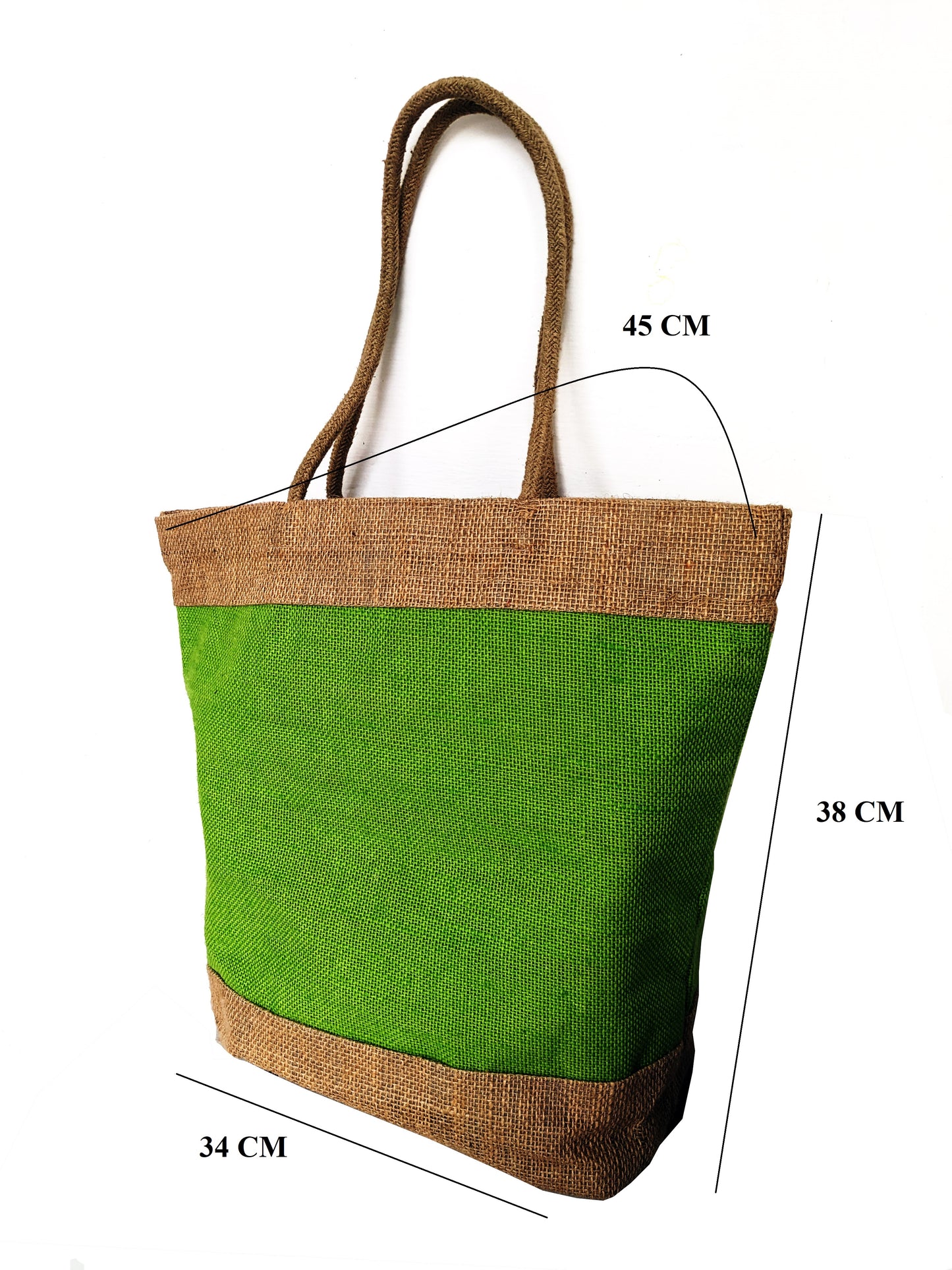 Handmakers Natural Jute Handbags for women with Green Color