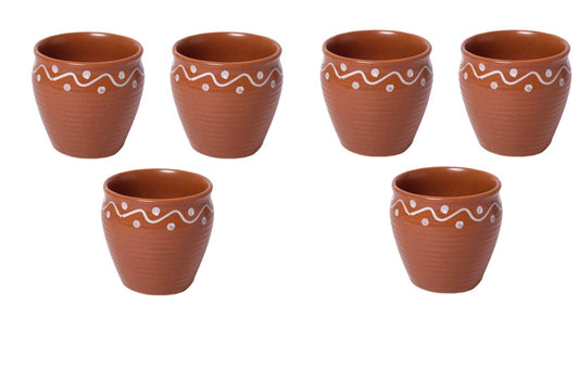Round and Oval Shape Mix Tea Cup SET of 6 Pcs