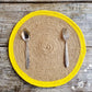 dining table mats with yellow 