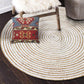 Handmakers Natural Jute doomats with White Mix Design