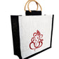 Elegant Jute Wedding Favor Bags with Black Color Personalized Jute Bags for a Memorable Wedding Celebration