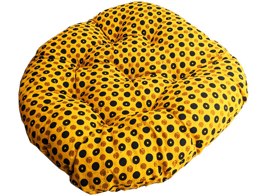 chair cushion in yellow color