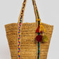 White Jute braided Handbags -  With Flower Design Handmade Jute Bag