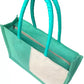 Natural Jute Handbag With Multicolor (Set of 2)