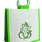 Personalized Jute Bags for Weddings 3-Pack Blue, Red, and Green Color Combination