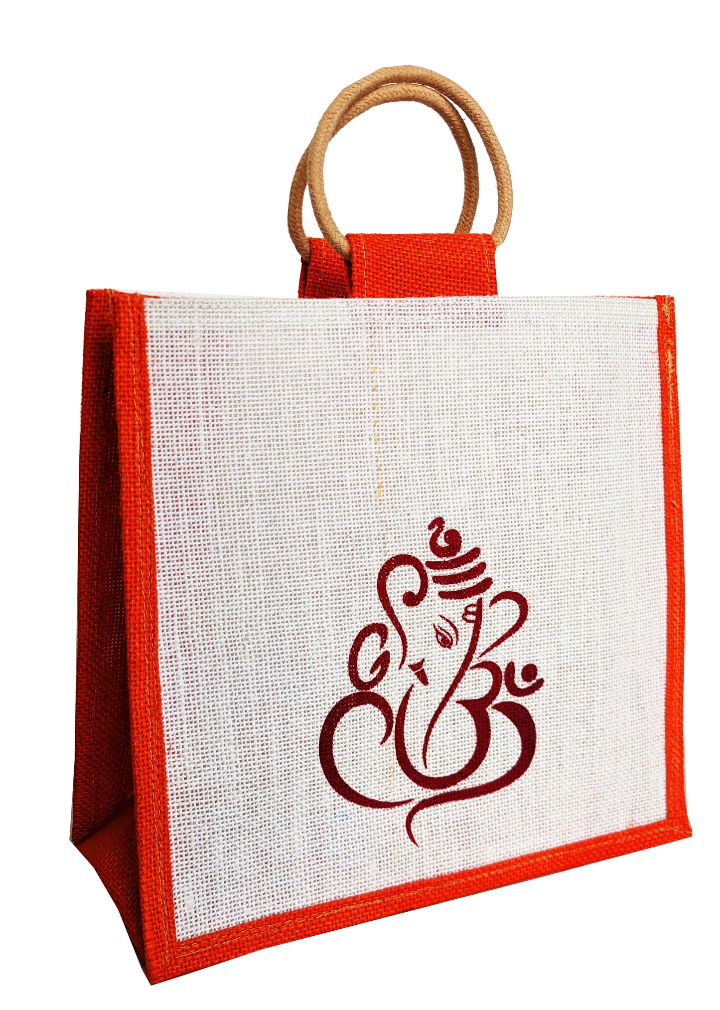 Elegant Jute Wedding Favor Bags with Orange Color Personalized Jute Bags for a Memorable Wedding Celebration pack of 2,4