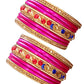 Enthic Traditional Rajasthani Bradal And Partywear Lac Bangles For Women in Yellow Color set of (7+7)