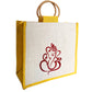 Elegant Jute Wedding Favor Bags with Yellow Color Personalized Jute Bags for a Memorable Wedding Celebration